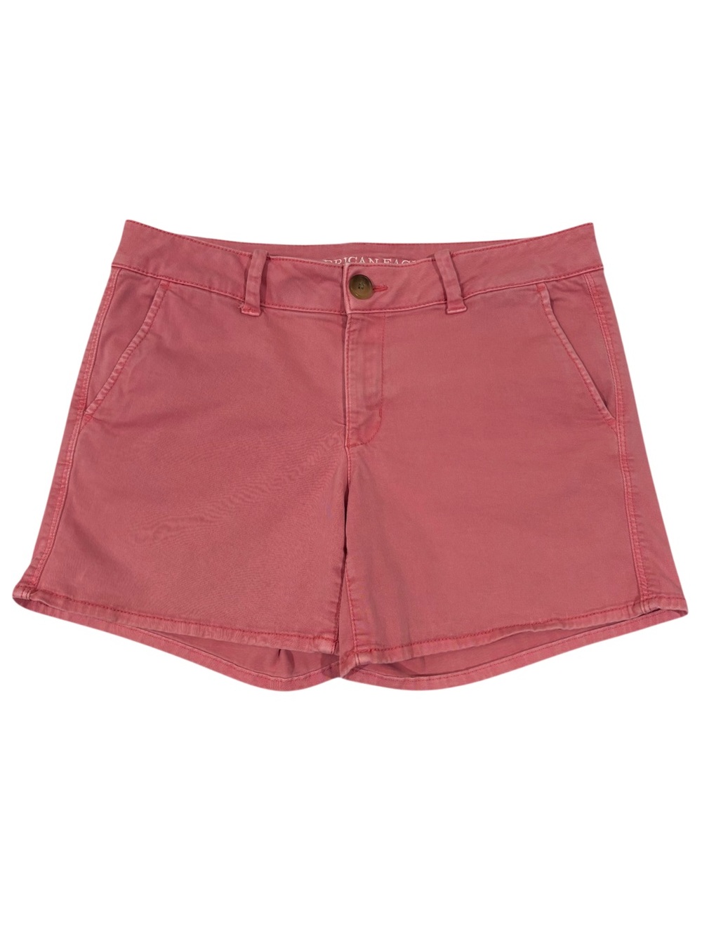 American Eagle Chino Midi Twill Shorts Super Stretch Pink Size 10